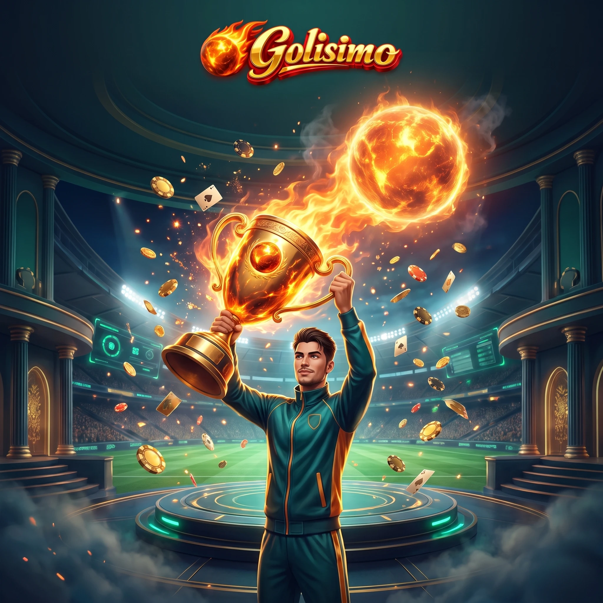 Golisimo flaming trophy and casino rewards
